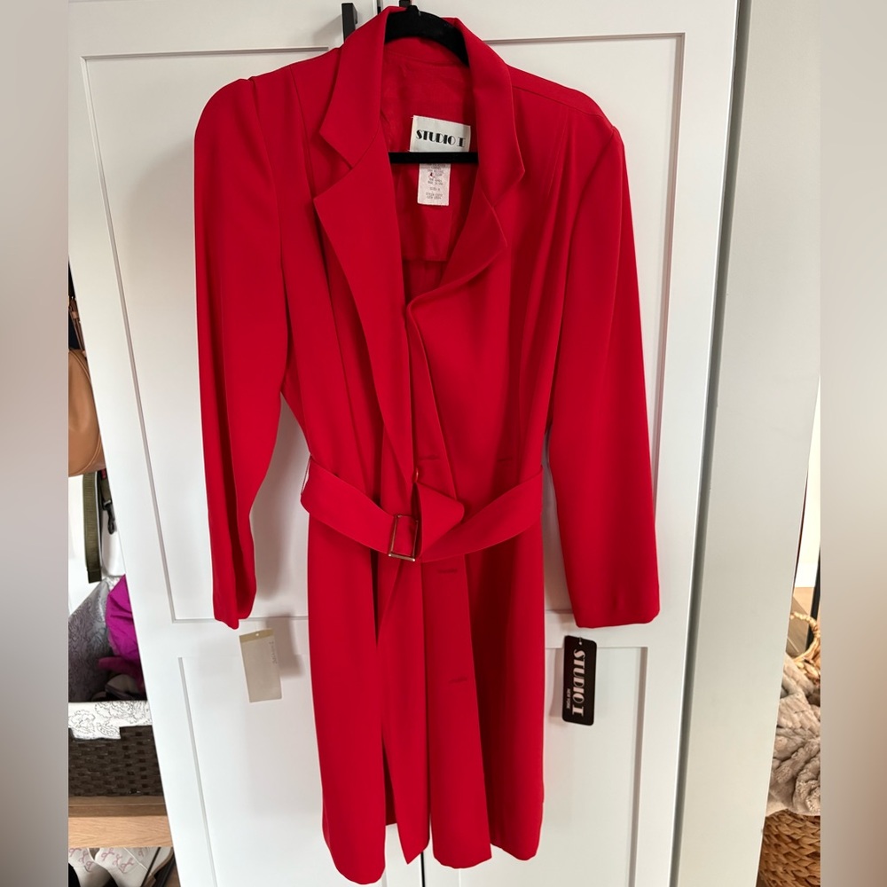 Vintage Studio I Red Belted Blazer Dress